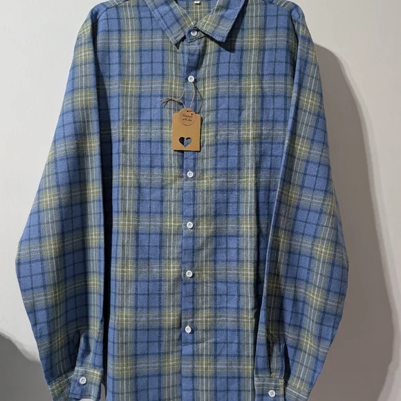 Country Girl Upcycled Flannel Plaid Shirt Hand Crafted